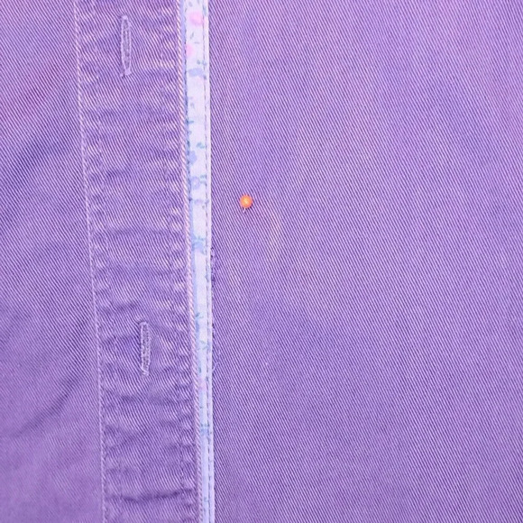 Women's Purple Cotton Short Sleeve 2 Pocket Cotton Shirt NO NAME  NO TAGS - Picture 7 of 11